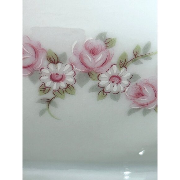 Lady Beatrice Gravy Boat Germany White Pink Roses Daisies Gold Trim Porcelain - Picture 4 of 16